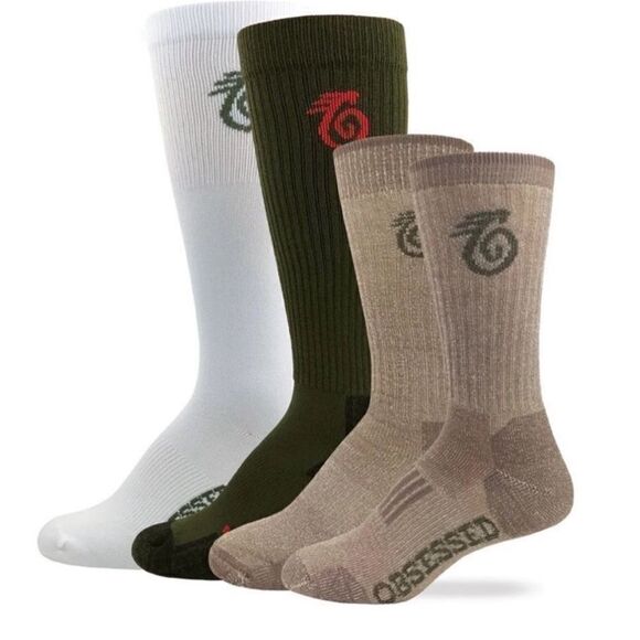 Outdoor Obsession Hunter’s Essential 4 Pack Socks, Size M, NWT - Picture 1 of 4